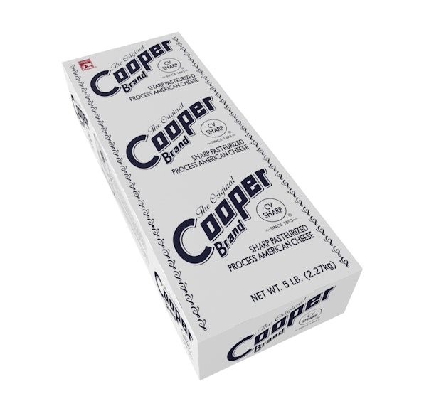 COOPER WHITE PASTEURIZED PROCESS SHARP AMERICAN LOAF - 6/5#