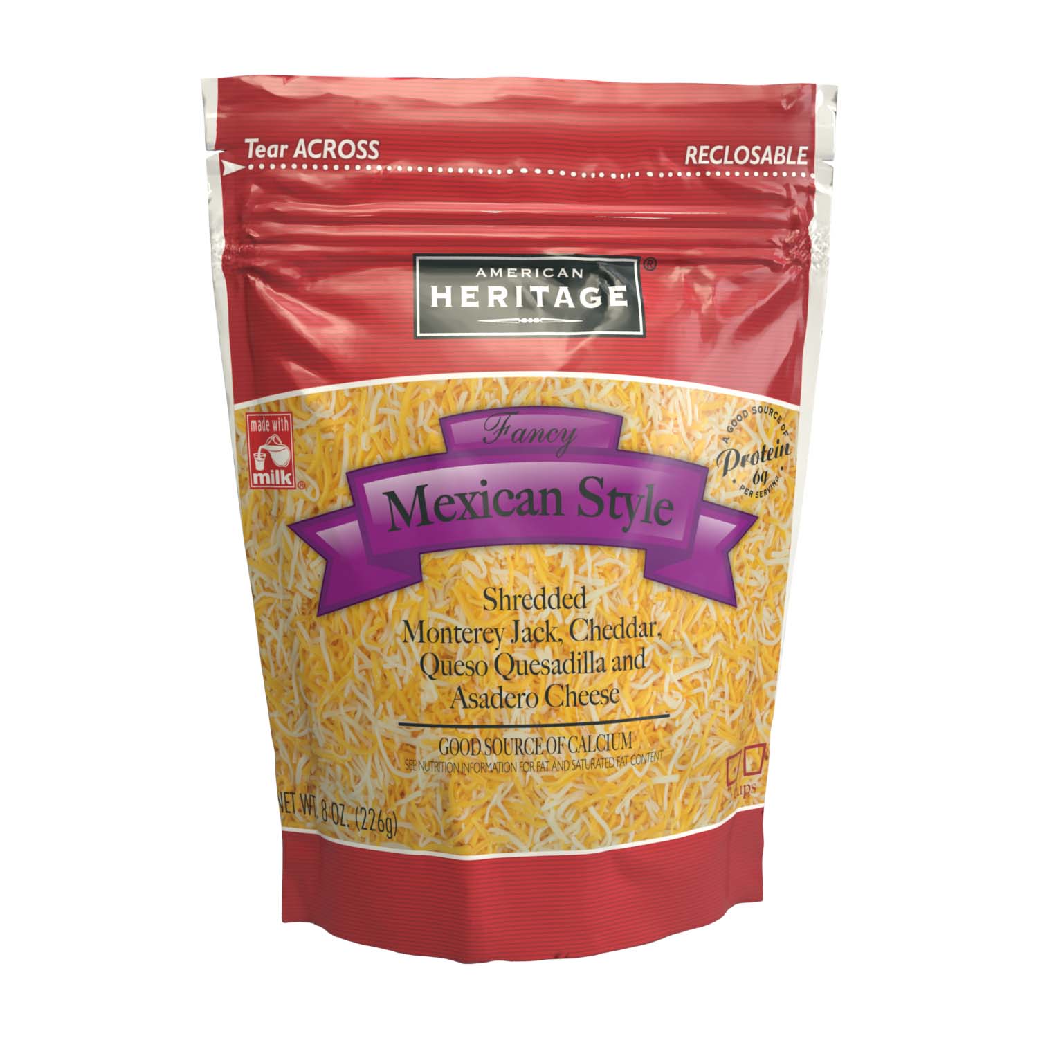 AMERICAN HERITAGE MEXICAN STYLE BLEND FANCY SHREDS - 12/8OZ