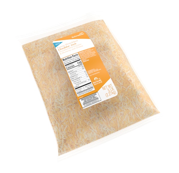 SCHREIBER CHEDDAR JACK 50/50 FANCY SHREDS - 4/5#