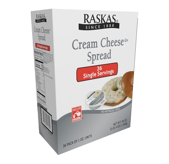 RASKAS CREAM CHEESE SPREAD 6 PACK PORTION CONTROL CUP - 36/1OZ