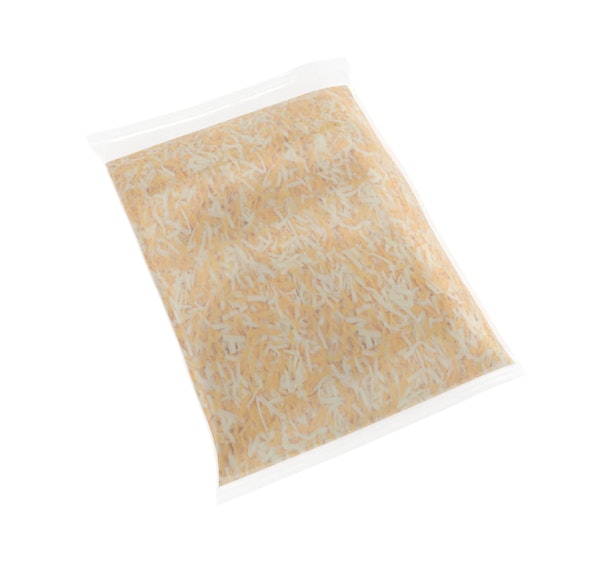 LOW MOISTURE PART-SKIM MOZZARELLA/PROVOLONE/CHEDDAR 80/10/10 FEATHER SHREDS - 4/5#