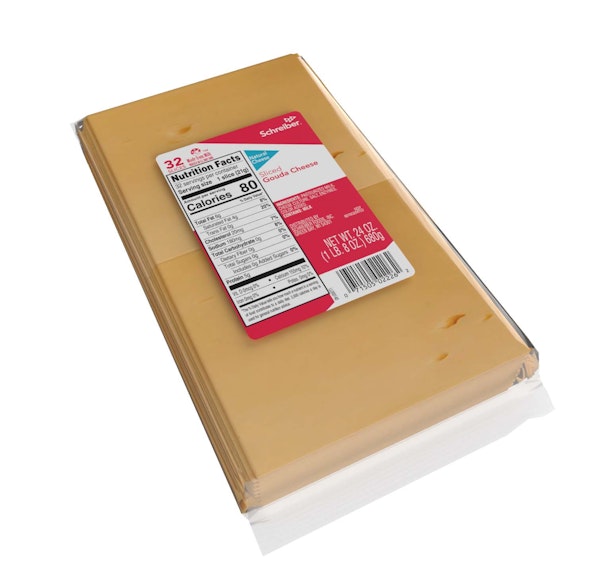 SCHREIBER GOUDA SLICES - 6/1.5# TWIN STACK 32 SLICES
