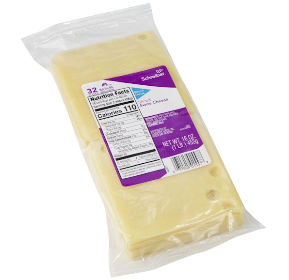 SCHREIBER SWISS SLICES - 12/1# 32 SLICES