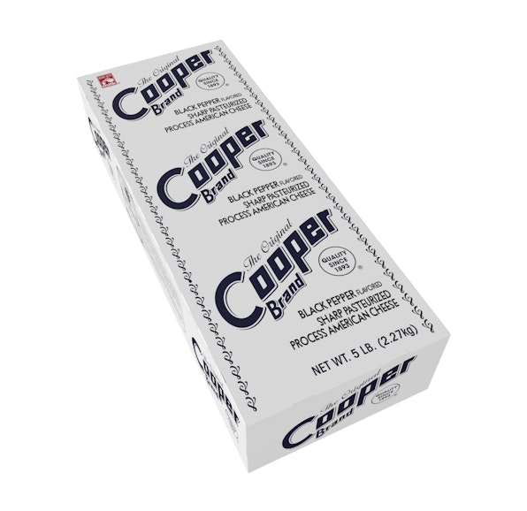 COOPER PASTEURIZED PROCESS SHARP BLACK PEPPER LOAF - 2/5#