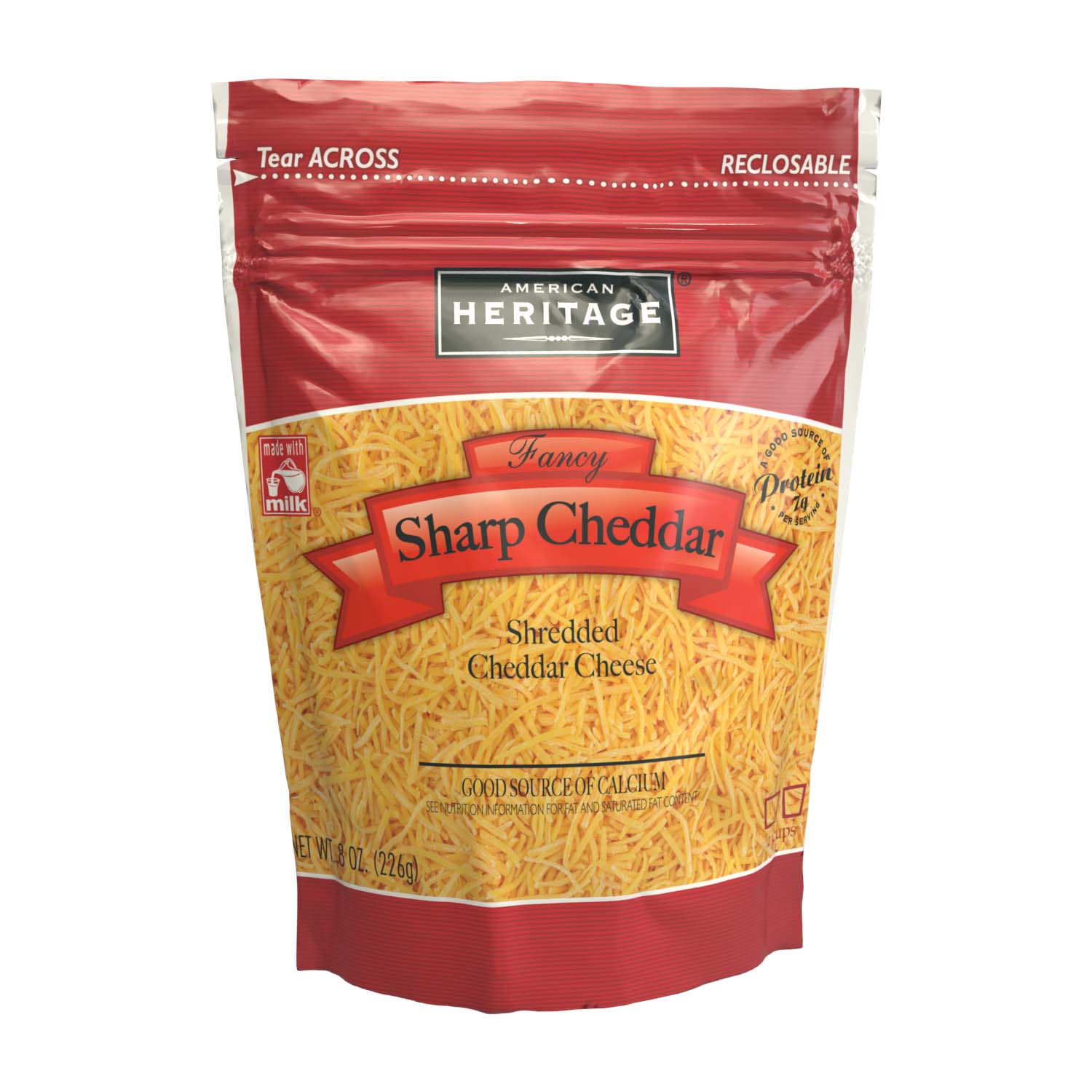 AMERICAN HERITAGE SHARP CHEDDAR FANCY SHREDS - 12/8OZ