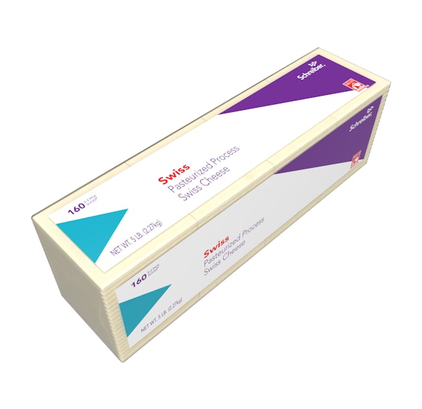 SCHREIBER PASTEURIZED PROCESS SWISS SLICES - 4/5# 160 SLICES