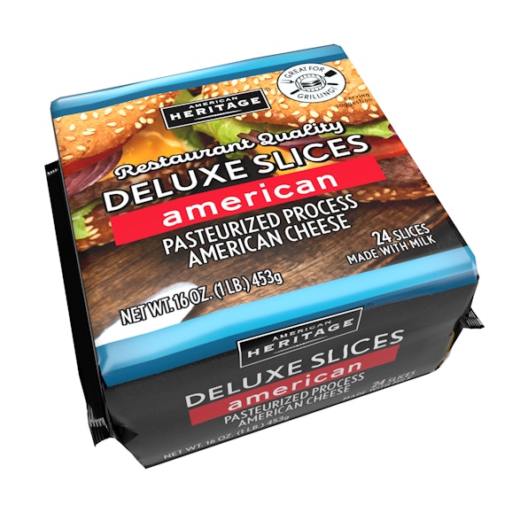 AMERICAN HERITAGE YELLOW PASTEURIZED PROCESS AMERICAN SLICES - 12/1# 24 SLICES