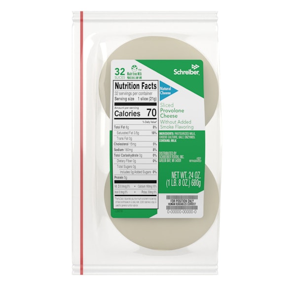 SCHREIBER PROVOLONE 4 INCH SLICES - 6/1.5# 32 SLICES