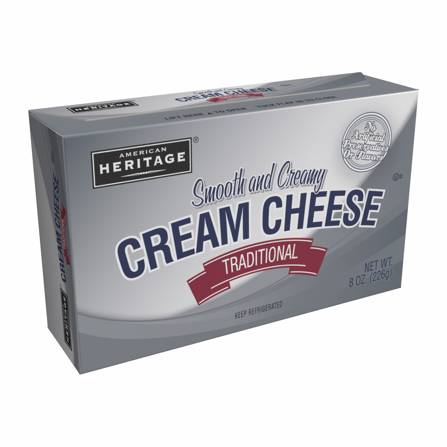 AMERICAN HERITAGE CREAM CHEESE BAR - 8OZ BAR 3 PACKS OF 12