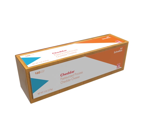 SCHREIBER YELLOW PASTEURIZED PROCESS CHEDDAR SLICES - 4/5# 160 SLICES