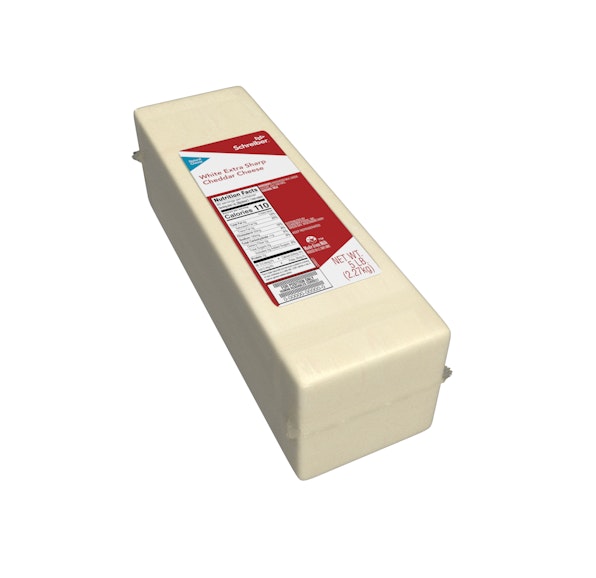 SCHREIBER EXTRA SHARP CHEDDAR WHITE LOAF - 2/5#