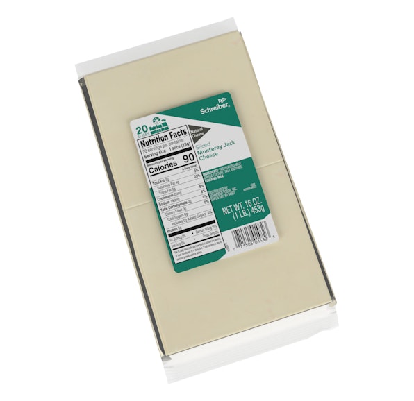 SCHREIBER MONTEREY JACK SLICES - 12/1# 20 SLICES
