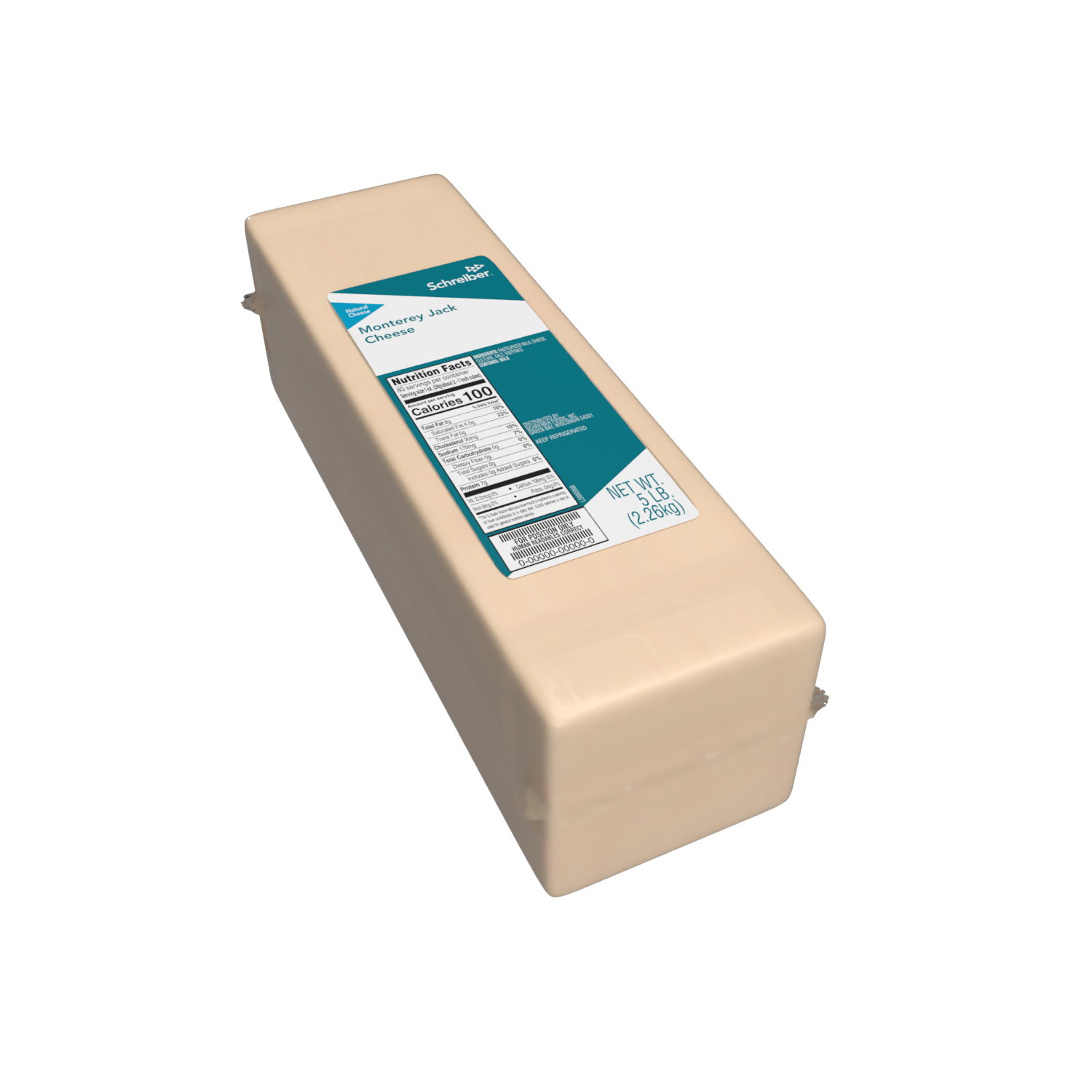 SCHREIBER MONTEREY JACK LOAF - 2/5#