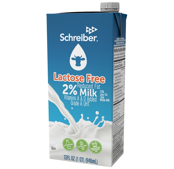 SCHREIBER 2% LACTOSE FREE MILK 12/32 FL OZ