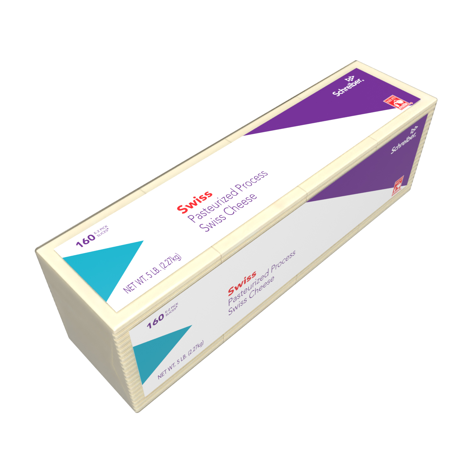 SCHREIBER PASTEURIZED PROCESS SWISS SLICES - 4/5# 160 SLICES