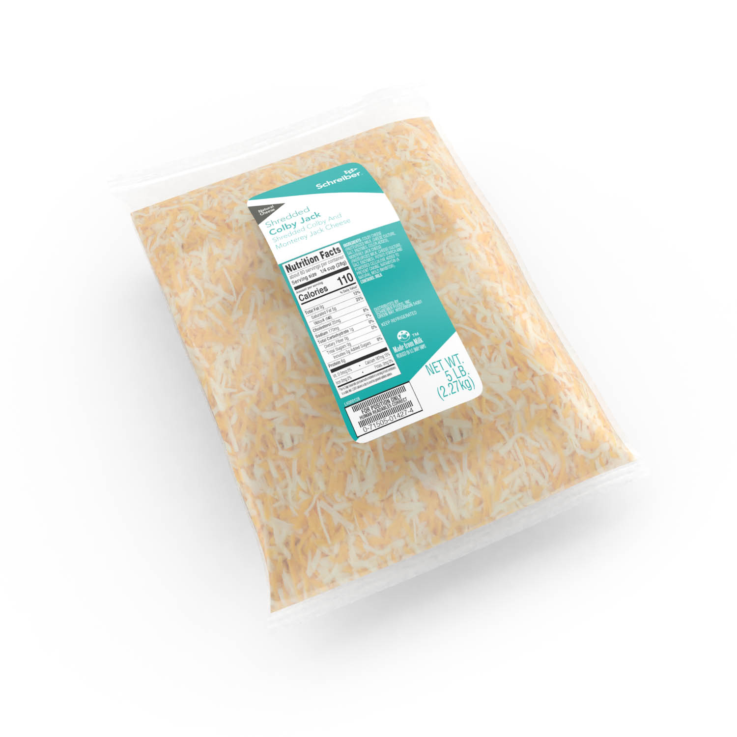 SCHREIBER COLBY JACK 50/50 FEATHER SHREDS - 4/5#
