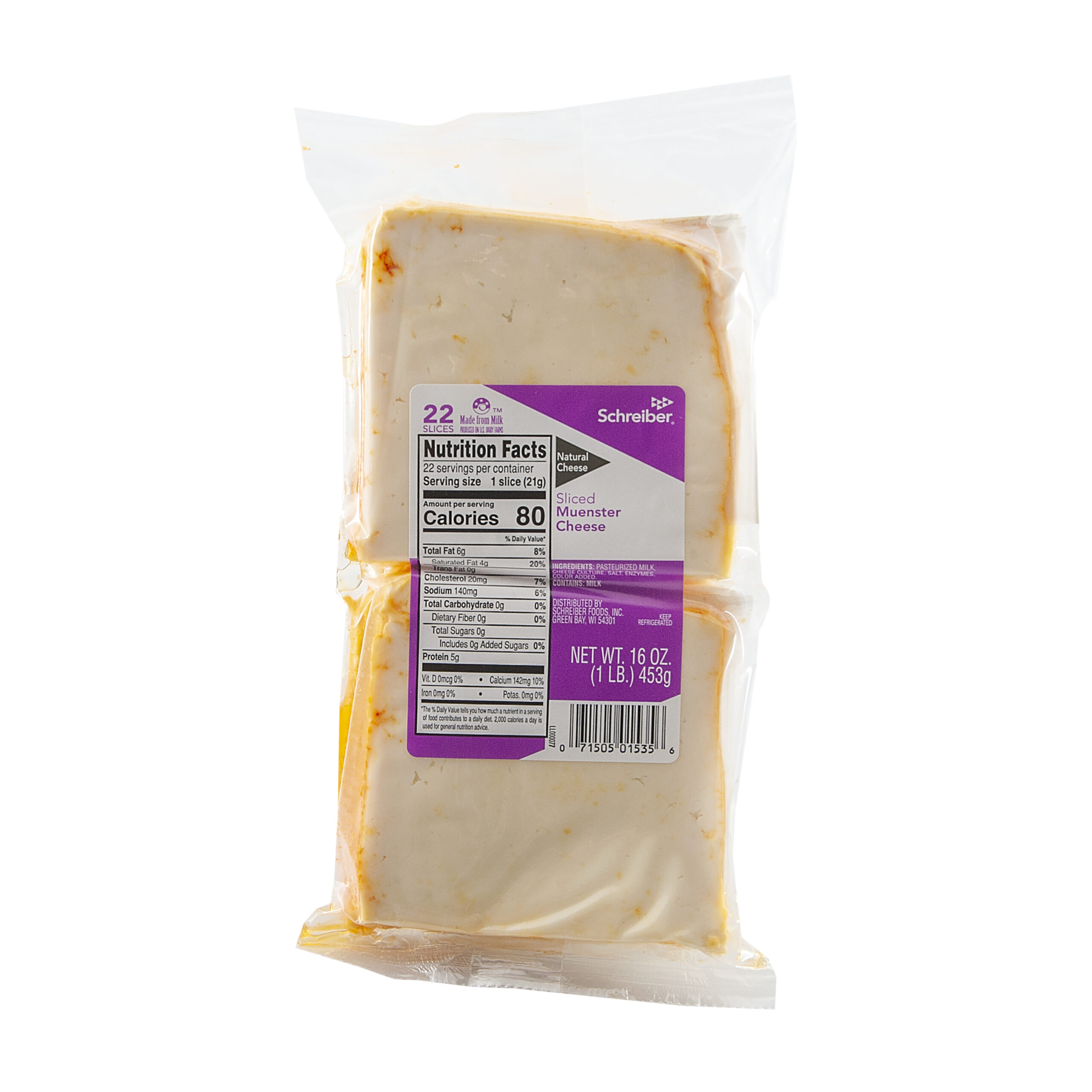 SCHREIBER MUENSTER SLICES - 10/1# 22 SLICES