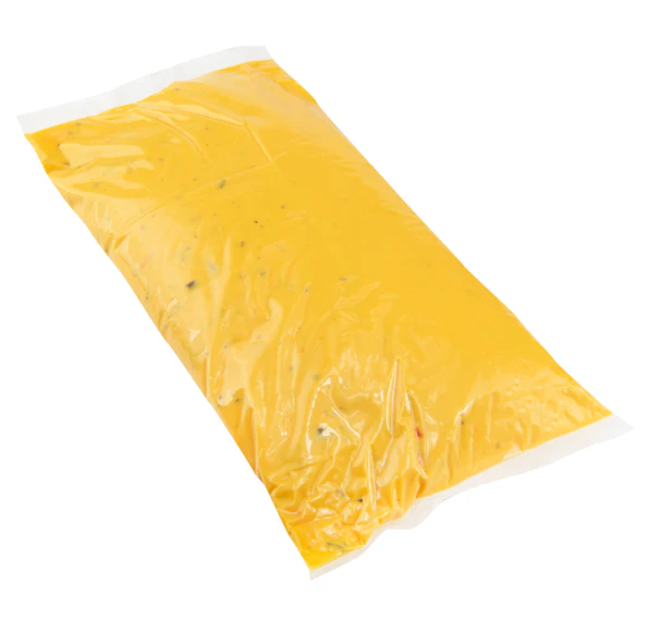 YELLOW PASTEURIZED PROCESS CHEESE SPREAD WITH PEPPERS AND ONIONS POUCH - 4/5#