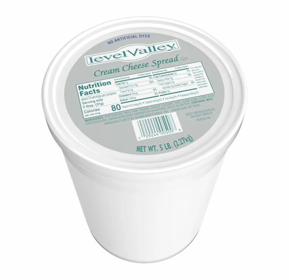LEVEL VALLEY CREAMERY CREAM CHEESE SPREAD TUB - 4/5#