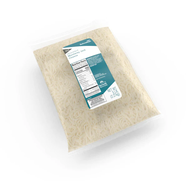 SCHREIBER MONTEREY JACK FEATHER SHREDS - 6/5#