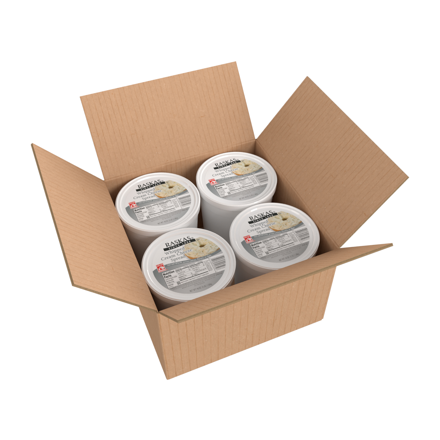 RASKAS WHIPPED CREAM CHEESE SPREAD TUB - 4/3#