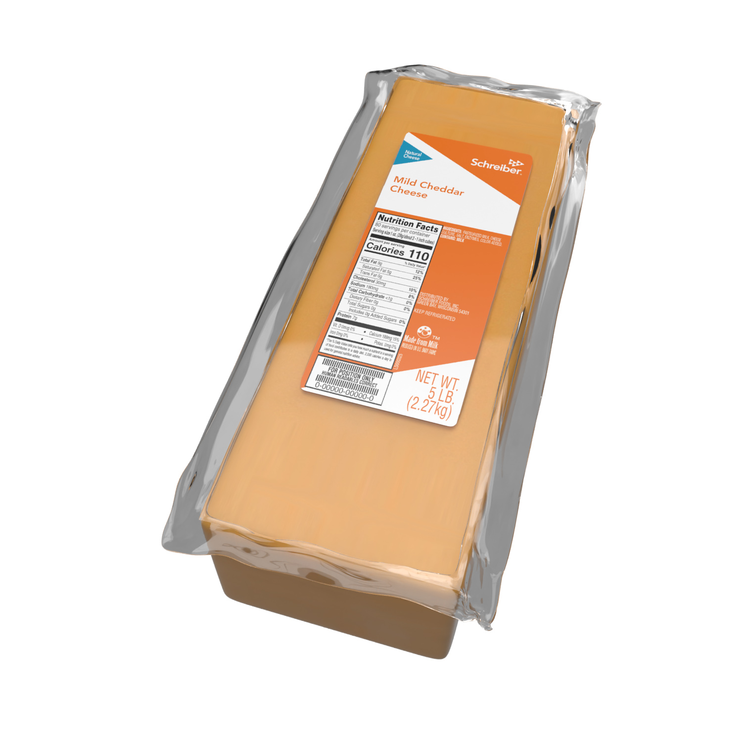 SCHREIBER MILD CHEDDAR LOAF - 2/5#