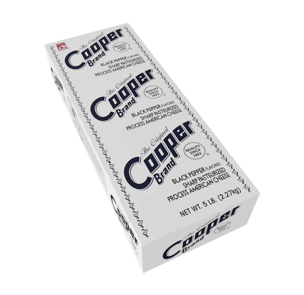 COOPER PASTEURIZED PROCESS SHARP BLACK PEPPER LOAF - 2/5#