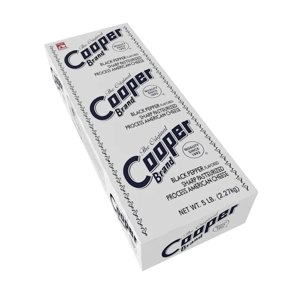 COOPER PASTEURIZED PROCESS SHARP BLACK PEPPER LOAF - 2/5#