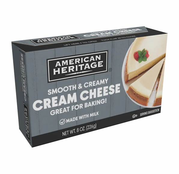 AMERICAN HERITAGE CREAM CHEESE BAR - 8OZ BAR 3 PACKS OF 12