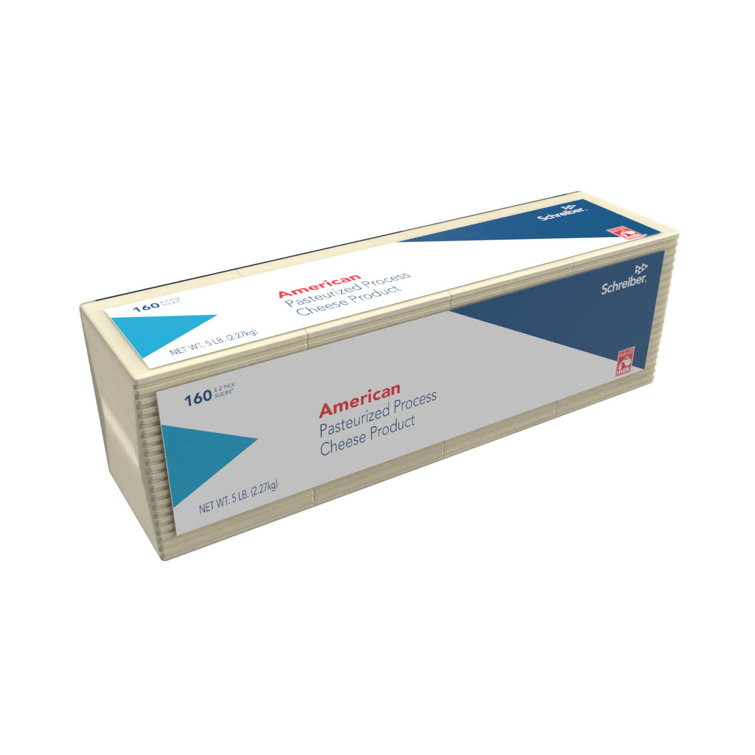 SCHREIBER WHITE PASTEURIZED PROCESS CHEESE PRODUCT SLICES - 4/5# 160 SLICES