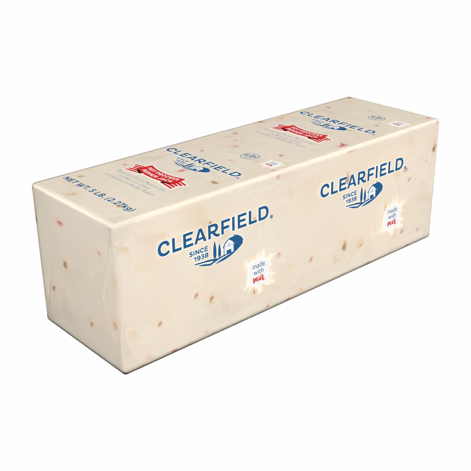 CLEARFIELD PASTEURIZED PROCESS HOT PEPPER JACK LOAF - 6/5#